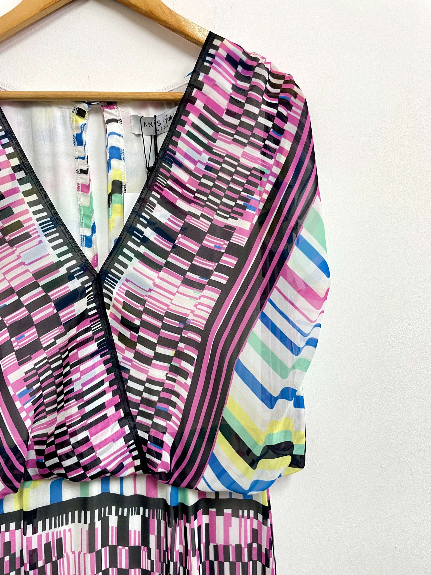 Vestido rayas multicolor - Anis - Talla M