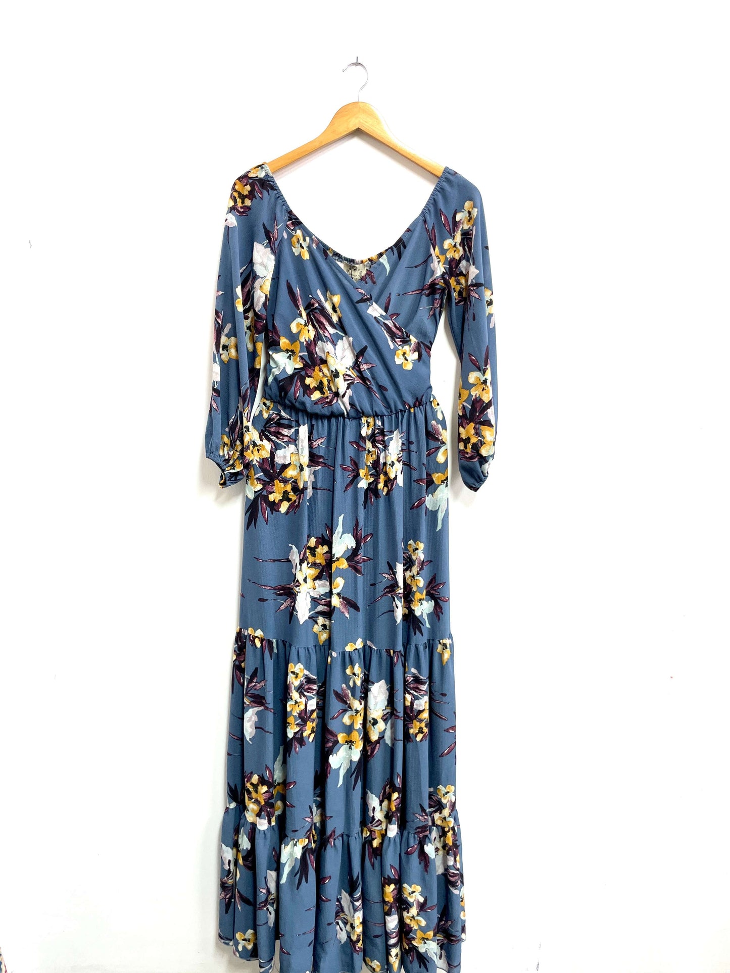 Vestido azul flores - Karma Skin - Talla S