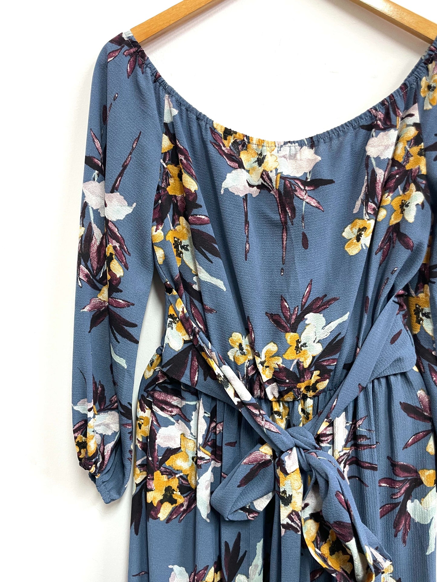 Vestido azul flores - Karma Skin - Talla S