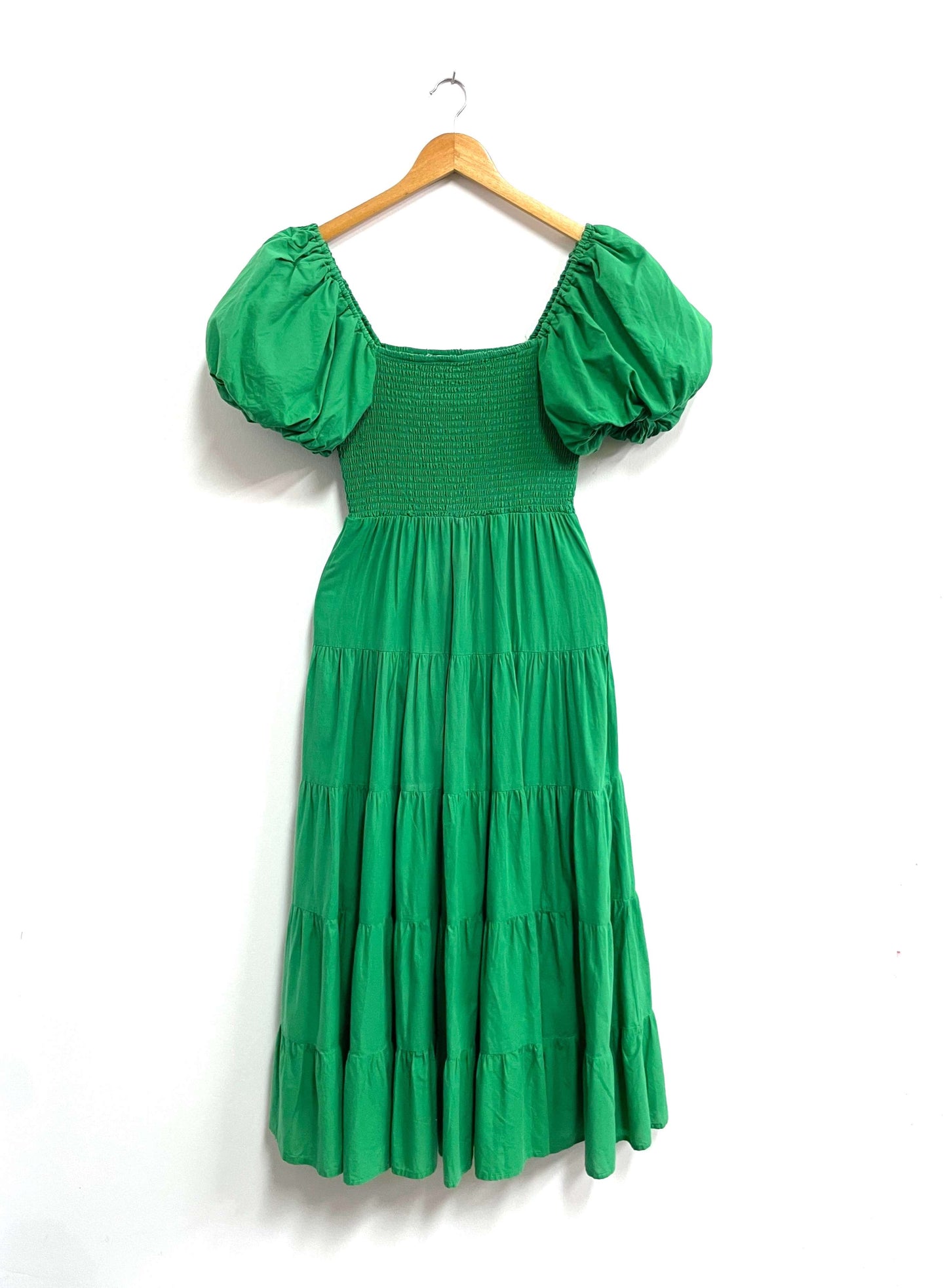 Vestido verde bobos 100% algodón  - Pink Diamond - Talla S