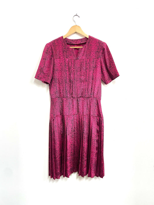 Vestido fuscia print - Talla M
