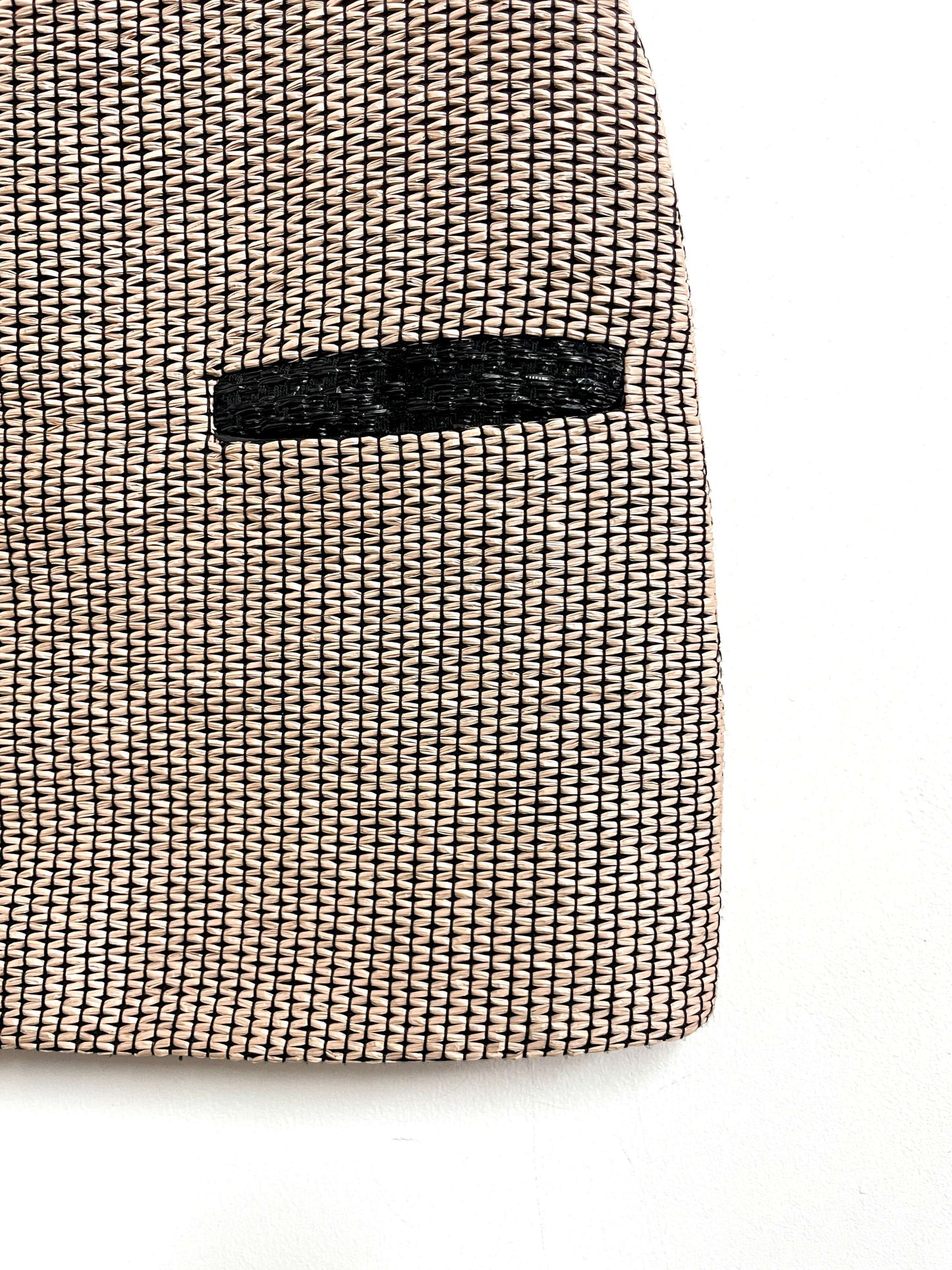 Falda beige y negra tejida - Sandra Weil - Talla Talla S