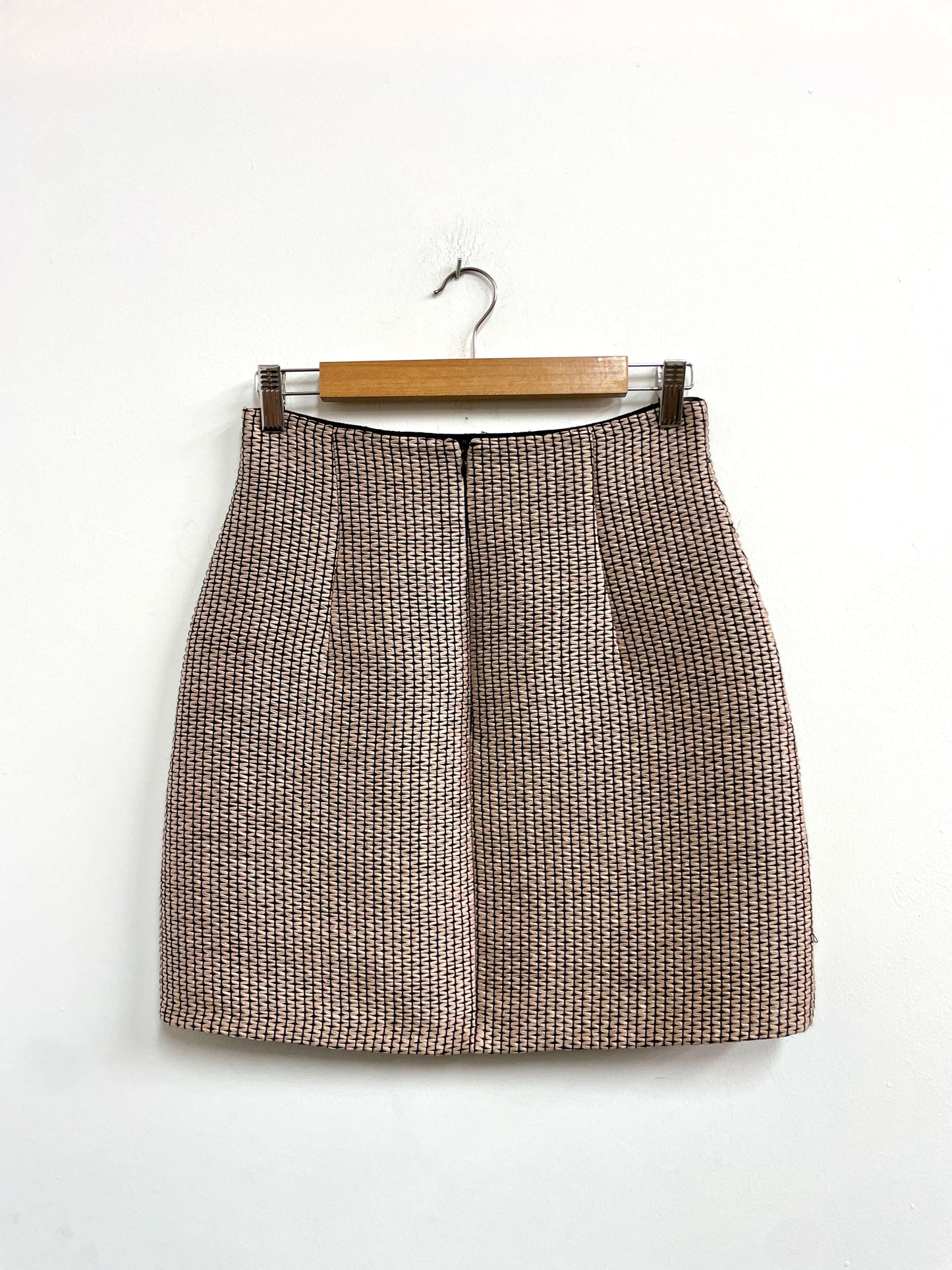 Falda beige y negra tejida - Sandra Weil - Talla Talla S