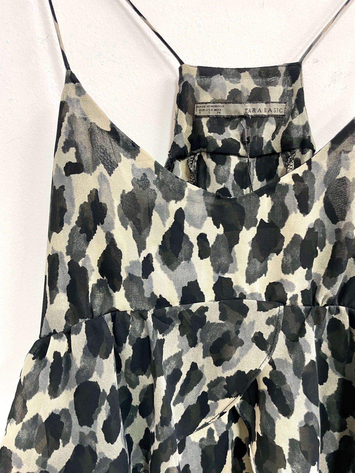 Blusa animal print tiras - Zara - Talla S