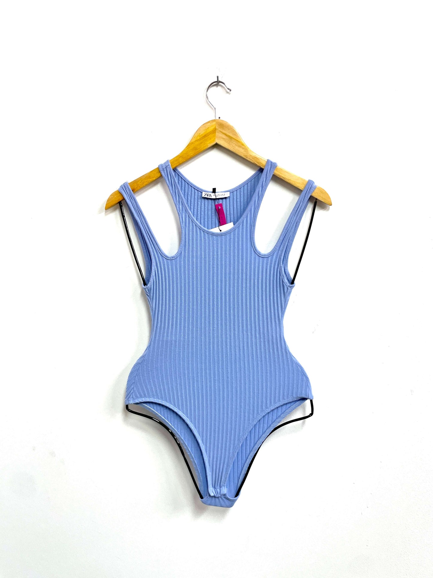 Body celeste rib - Zara - Talla S