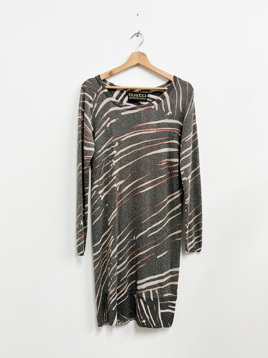 Vestido animal print gris - Custo Barcelona - Talla L
