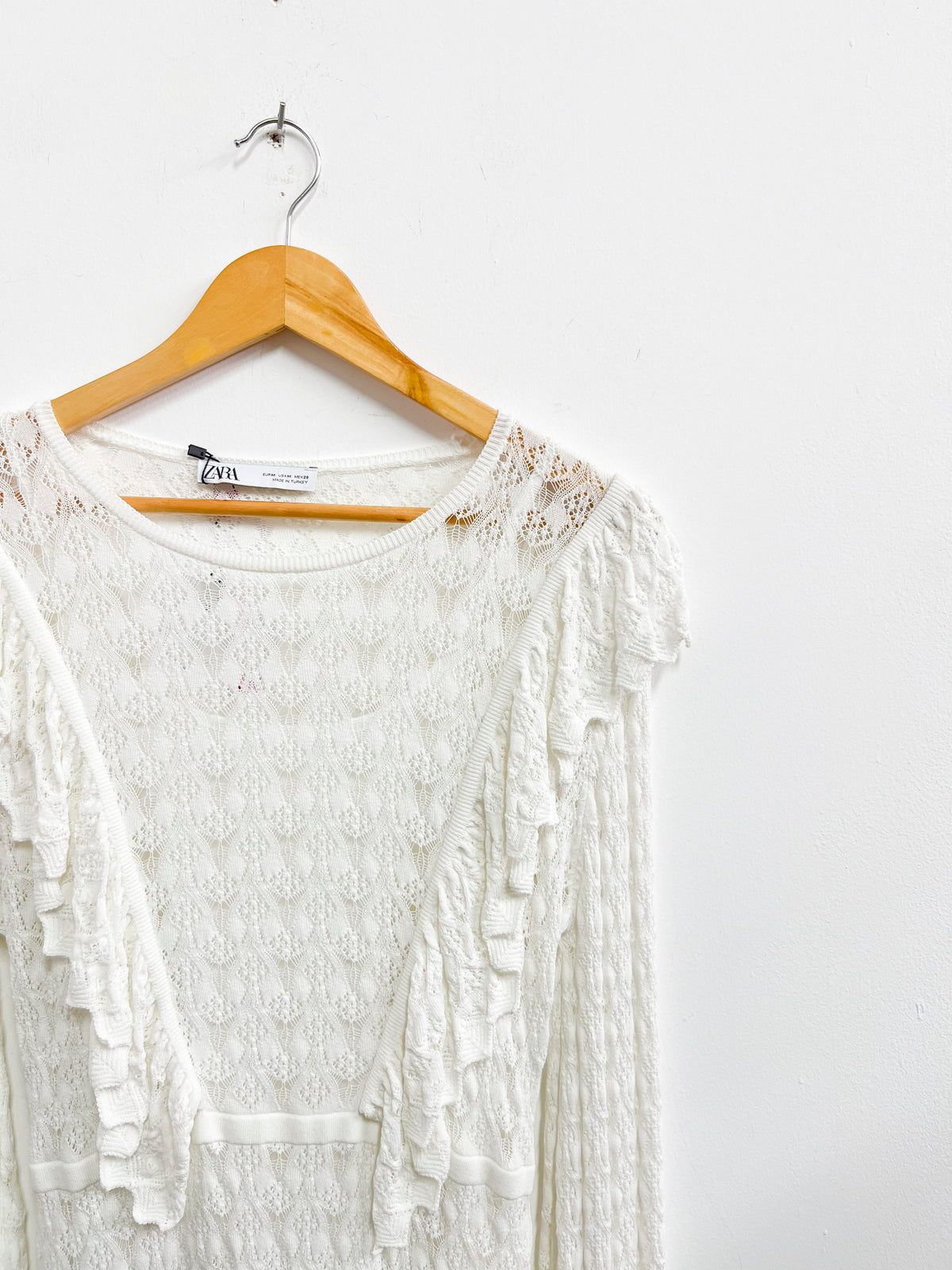 Vestido beige bobos - Zara - Talla M