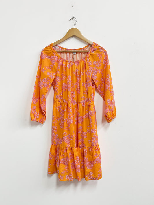 Vestido naranja estampado - J. Crew - Talla XS