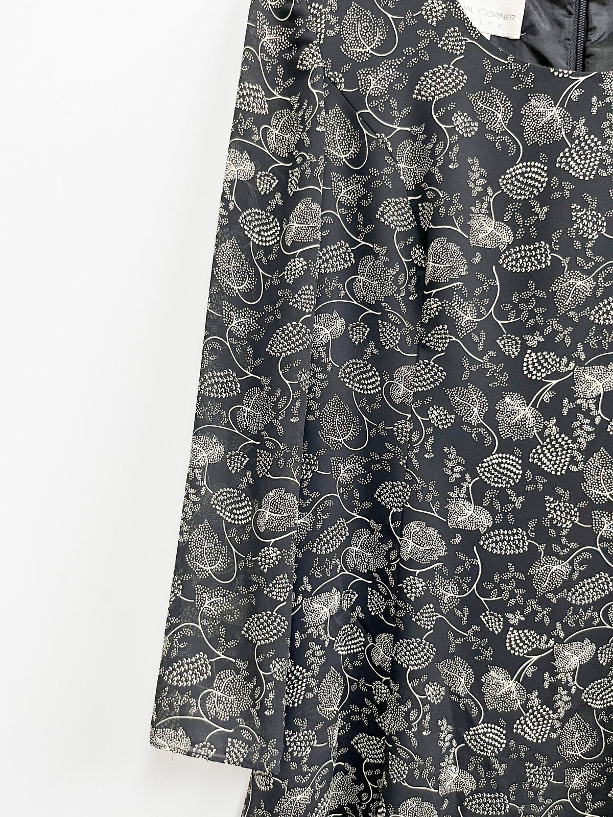 Vestido negro estampado - Casual Corner - Talla S