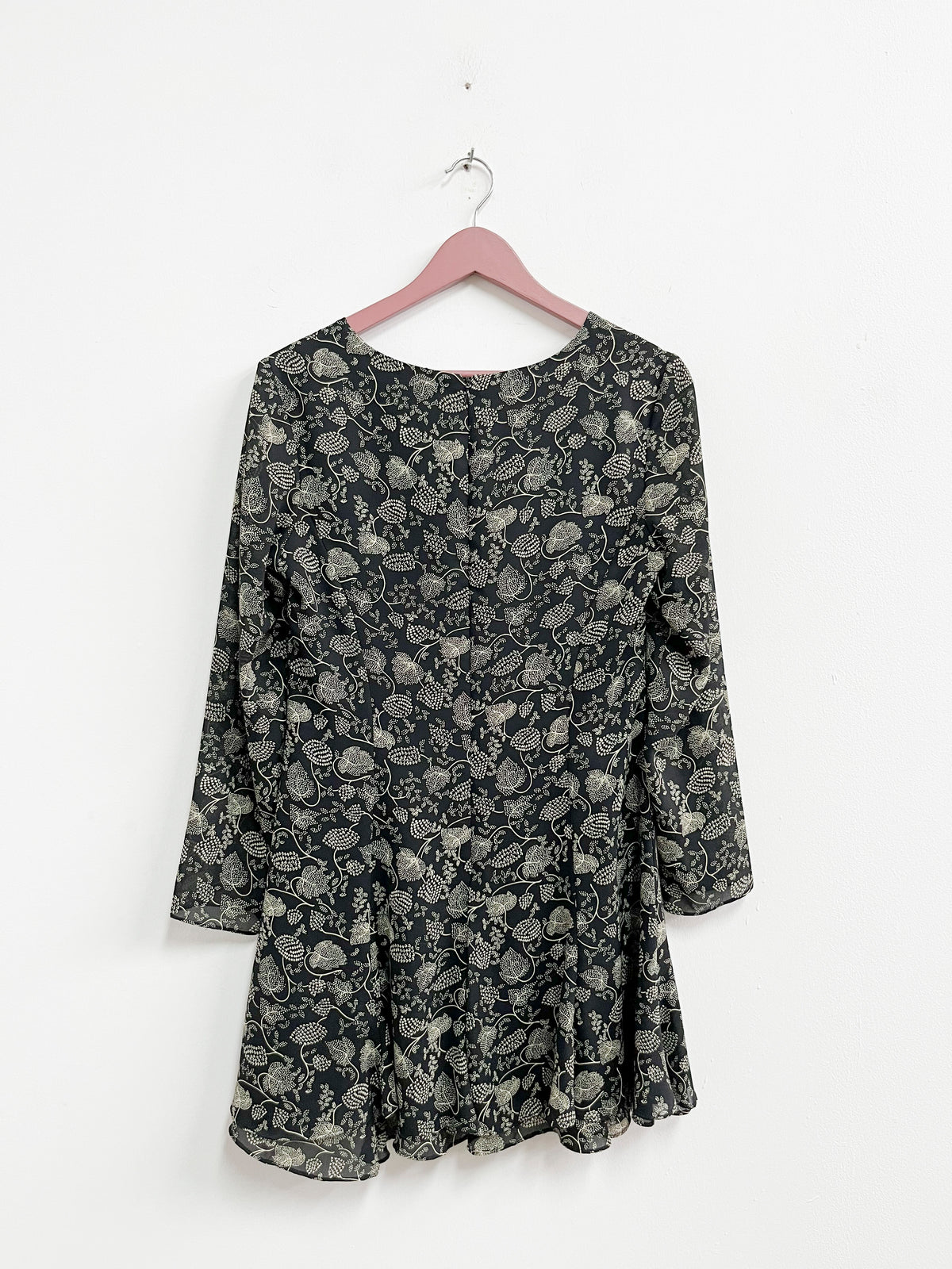 Vestido negro estampado - Casual Corner - Talla S