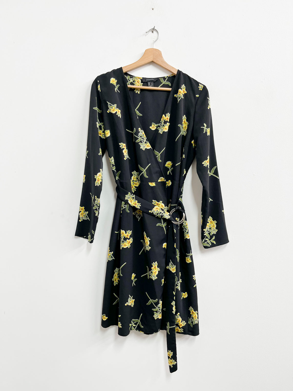 Vestido negro flores amarillas - Atmosphere - Talla M/L