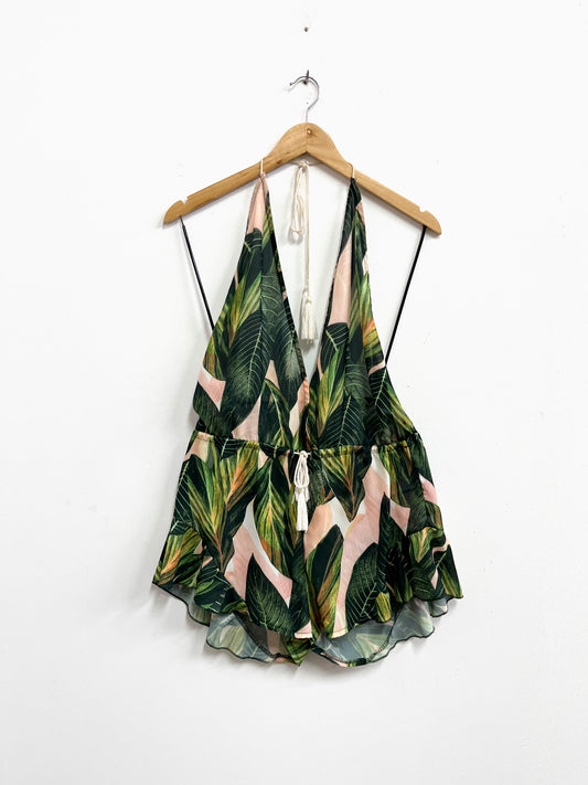 Enterizo hojas verdes - Zaful - Talla S