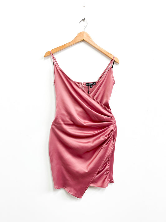 Vestido palo rosa de tiras - Missguided - Talla M