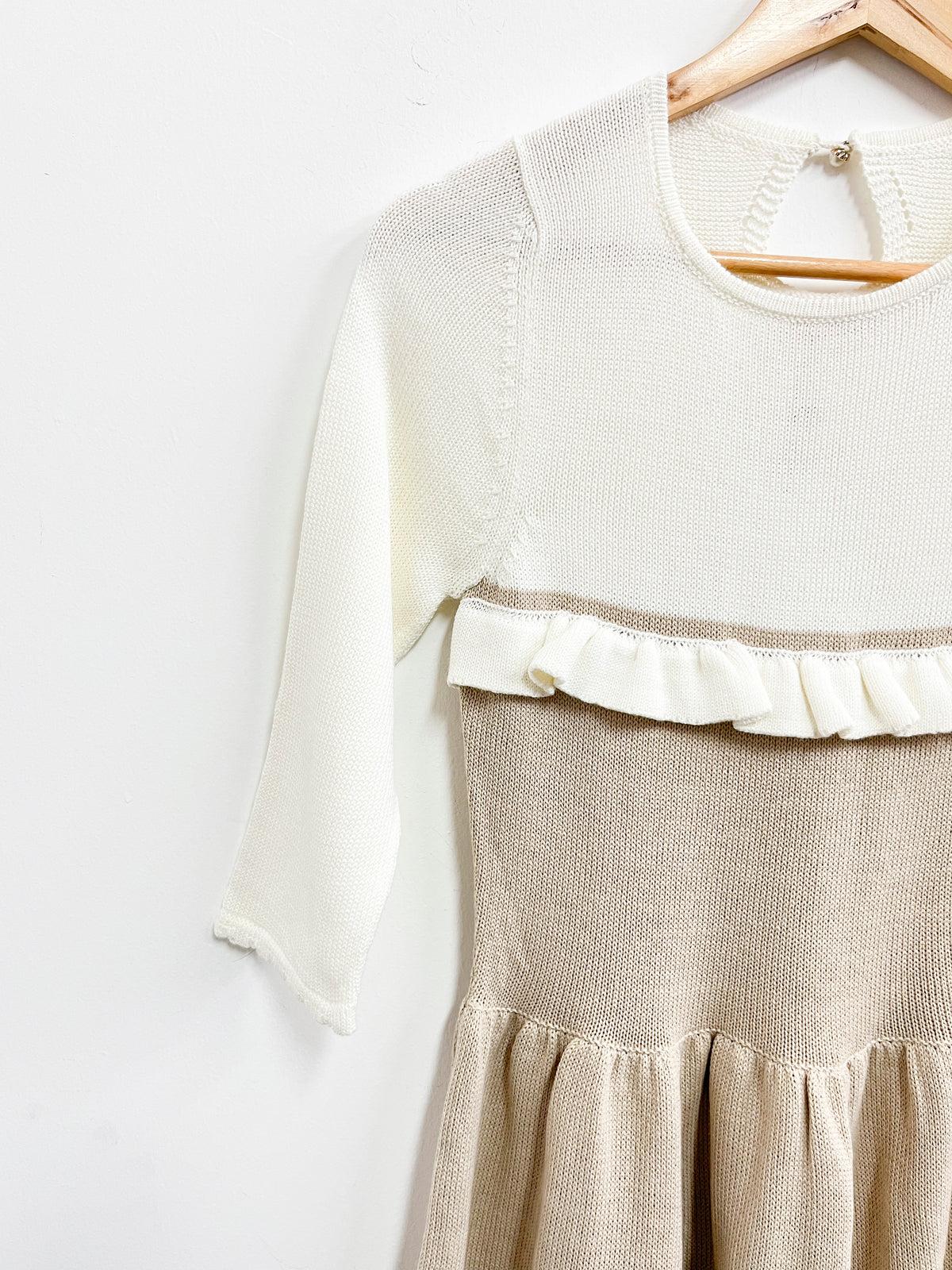 Vestido tejido beige - Rozat - Talla S/M