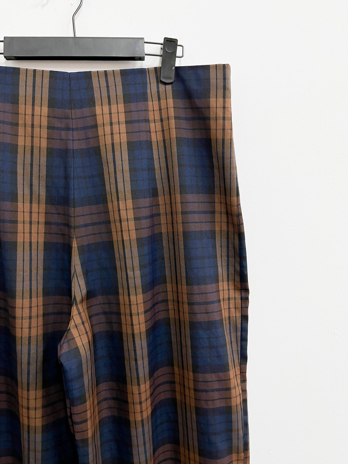Pantalon cuadros marron y azul - Zara - Talla XL