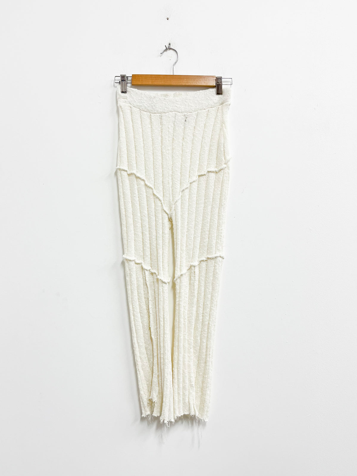 Pantalon de hilo color crema - Sattele - Talla XS
