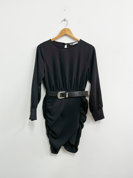 Vestido negro correa - Zara - Talla S
