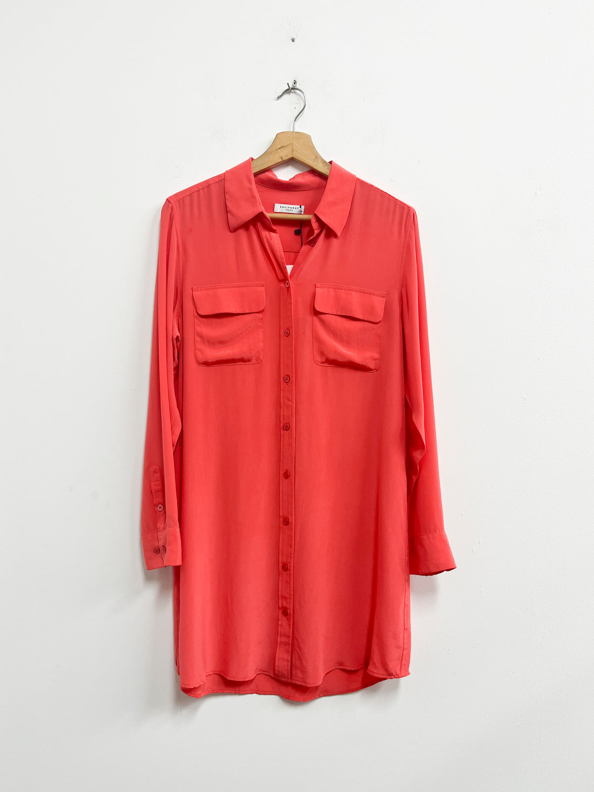 Vestido de seda anaranjado - Equipment Femme - Talla M
