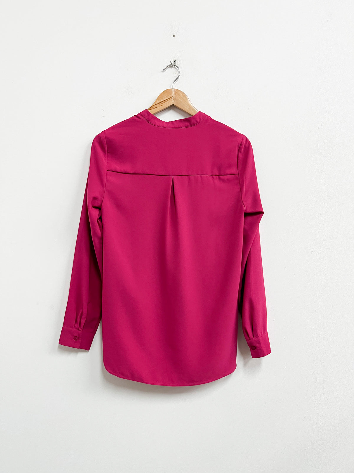 Blusa cruzada fucsia larga en espalda - Rachel Zoe - Talla XS