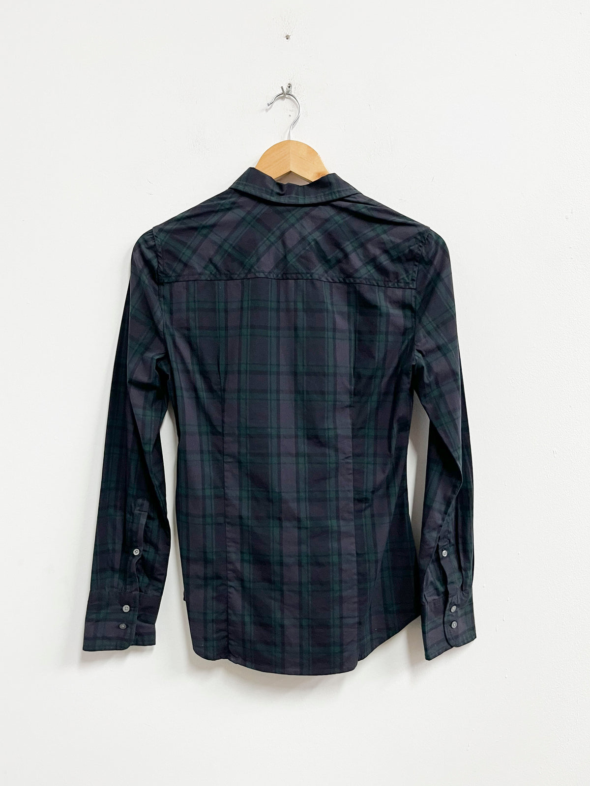 Blusa cuadros verde y azul - J.Crew - Talla S
