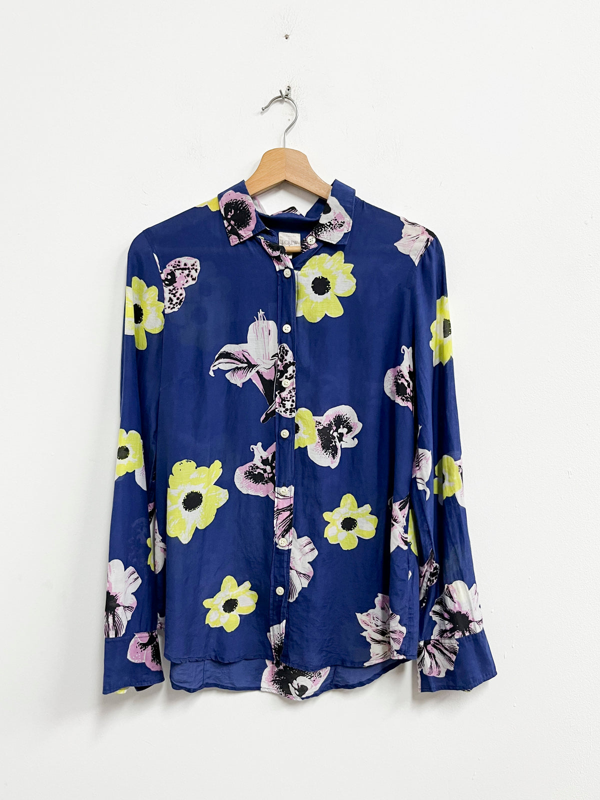 Blusa azul floreada - J.Crew - Talla M