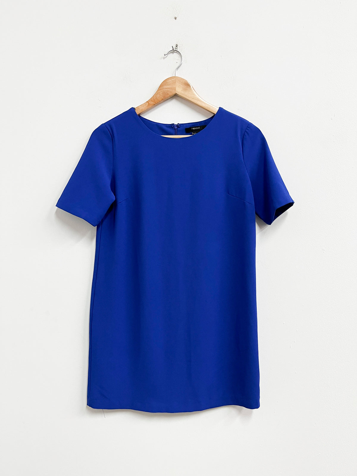 Vestido azul manga corta - Forever 21 - Talla S
