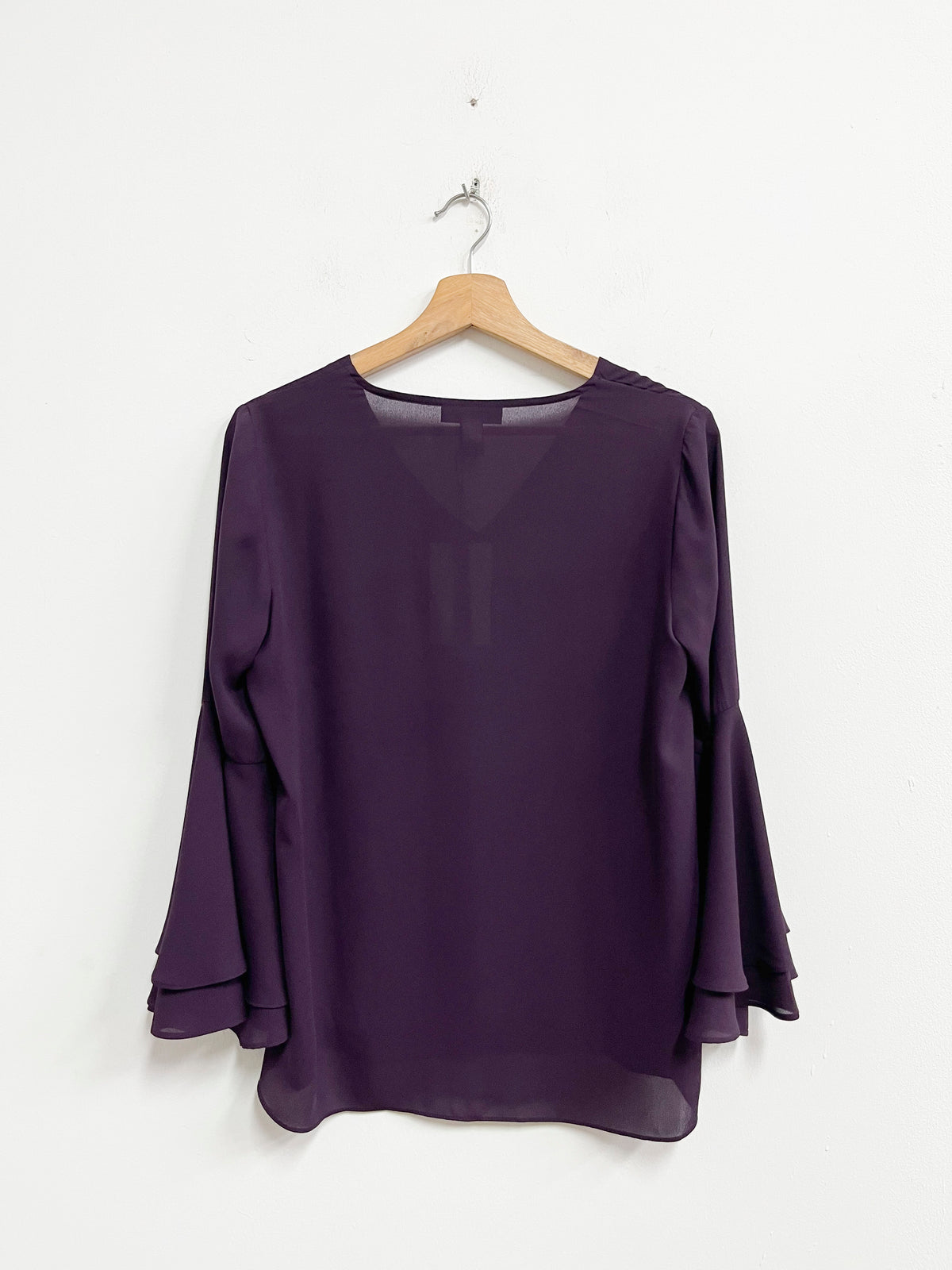 Blusa morada mangas acampanadas - Alfani - Talla S