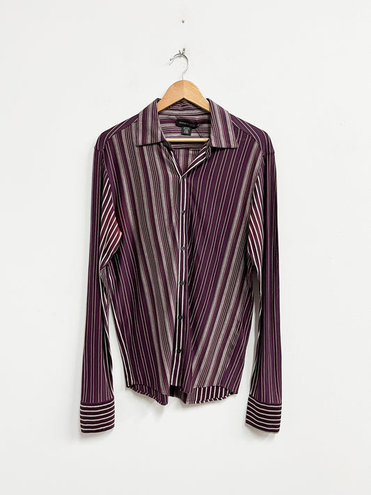 Blusa color guinda con lineas - Kenneth Cole - Talla S