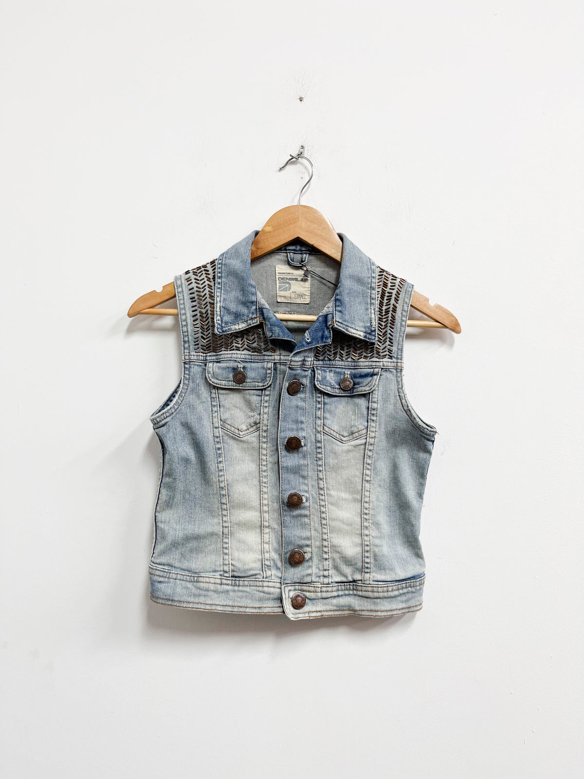 Chaleco denim con mostacillas - Denimlab - Talla S