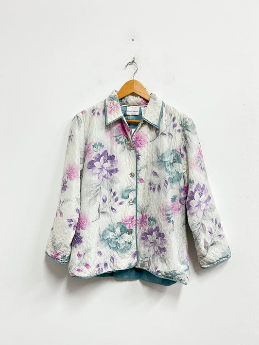 Saco blanco estampado flores - Alfred Dunner - Talla M