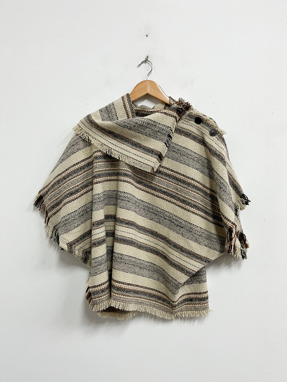 Poncho blend lana rayas - Isabel Marant - Talla M