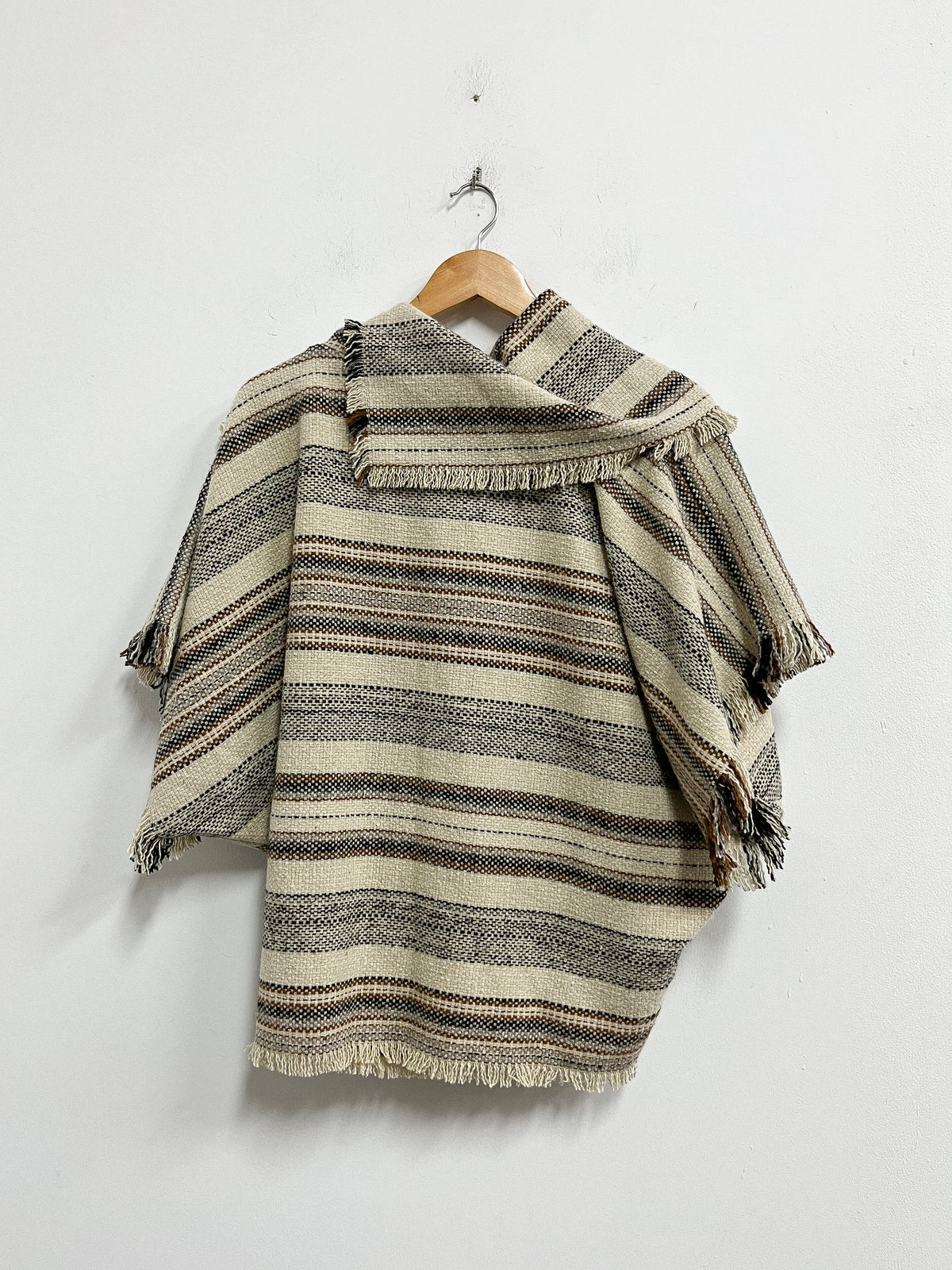 Poncho blend lana rayas - Isabel Marant - Talla M