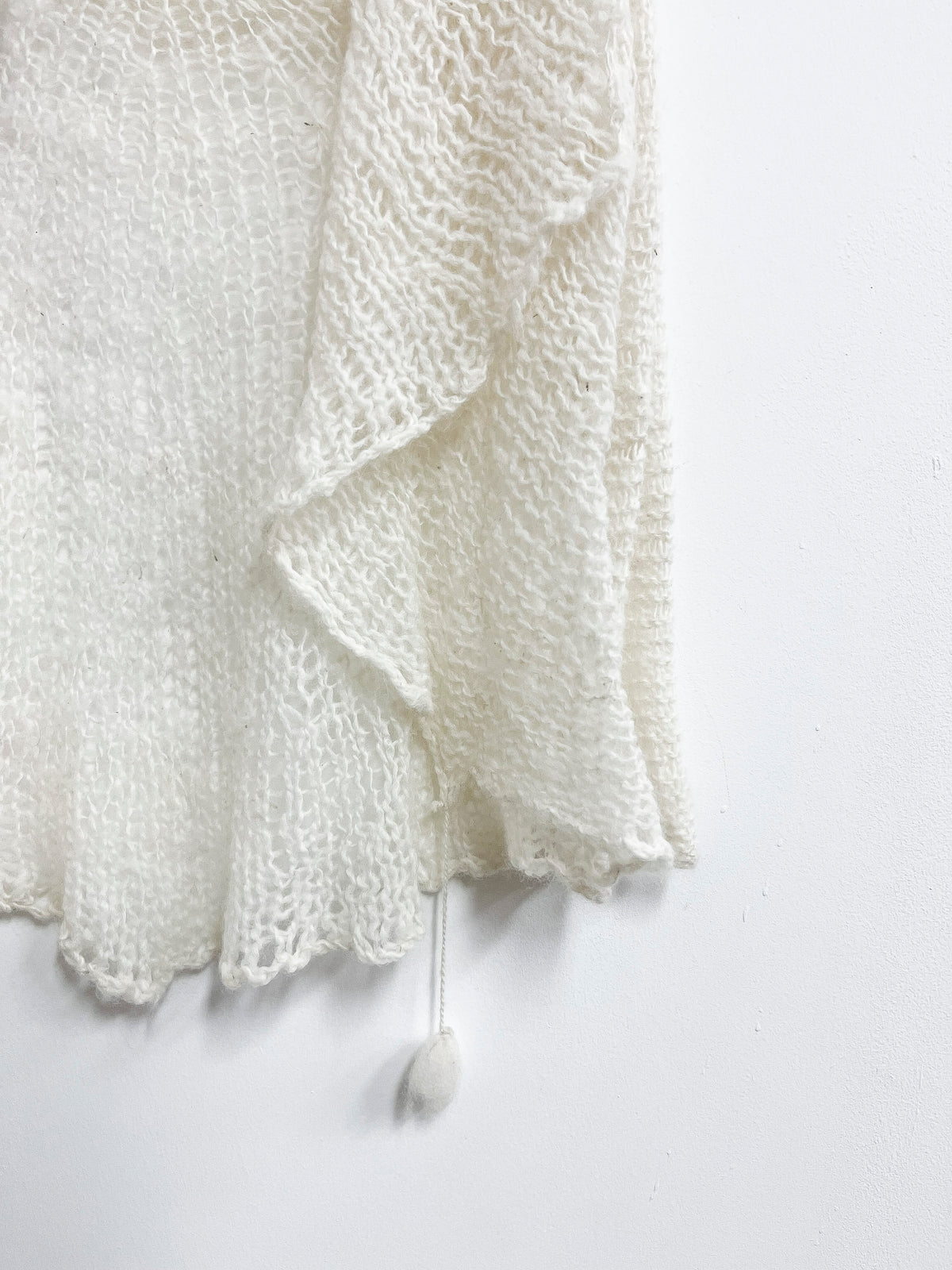 Chompa alpaca tejida blanca - Talla S