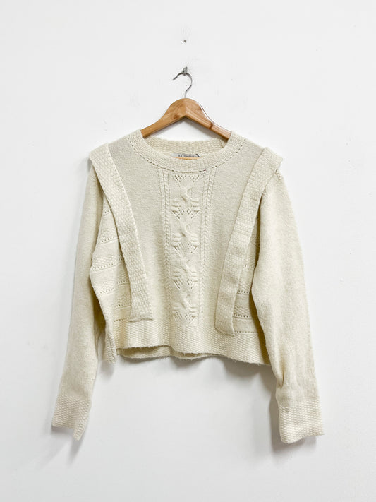 Chompa tejida blanco hueso - Basement - Talla XXL