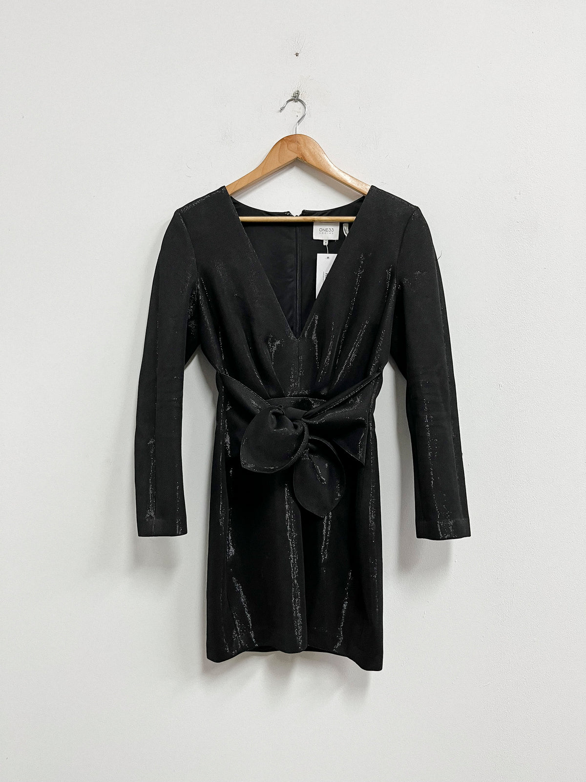Vestido negro brillante - One33 - Talla M