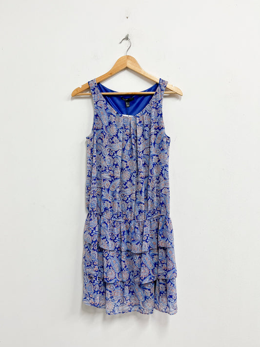 Vestido azul estampado mándalas - Mango - Talla L