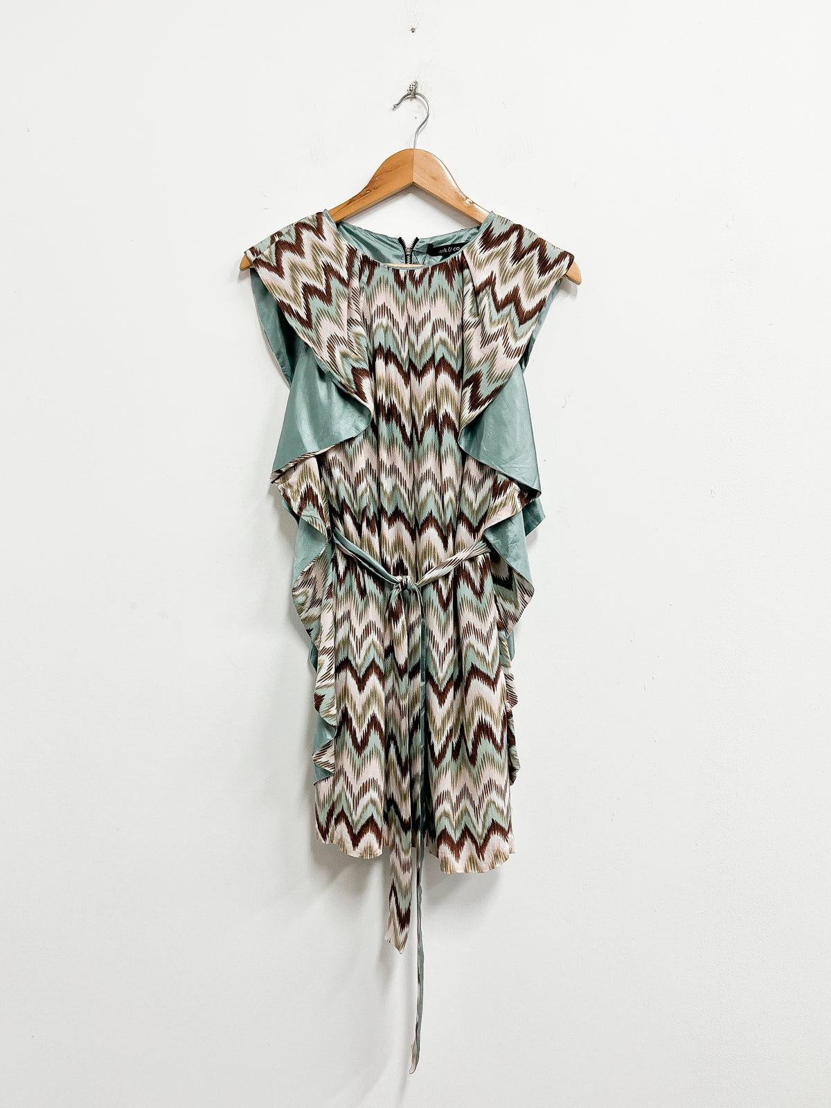 Blusa estampada verde agua - Talla M