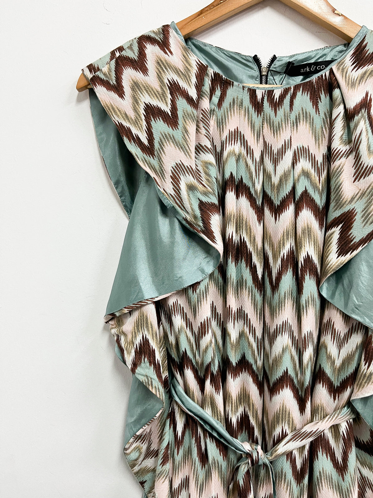 Blusa estampada verde agua - Talla M
