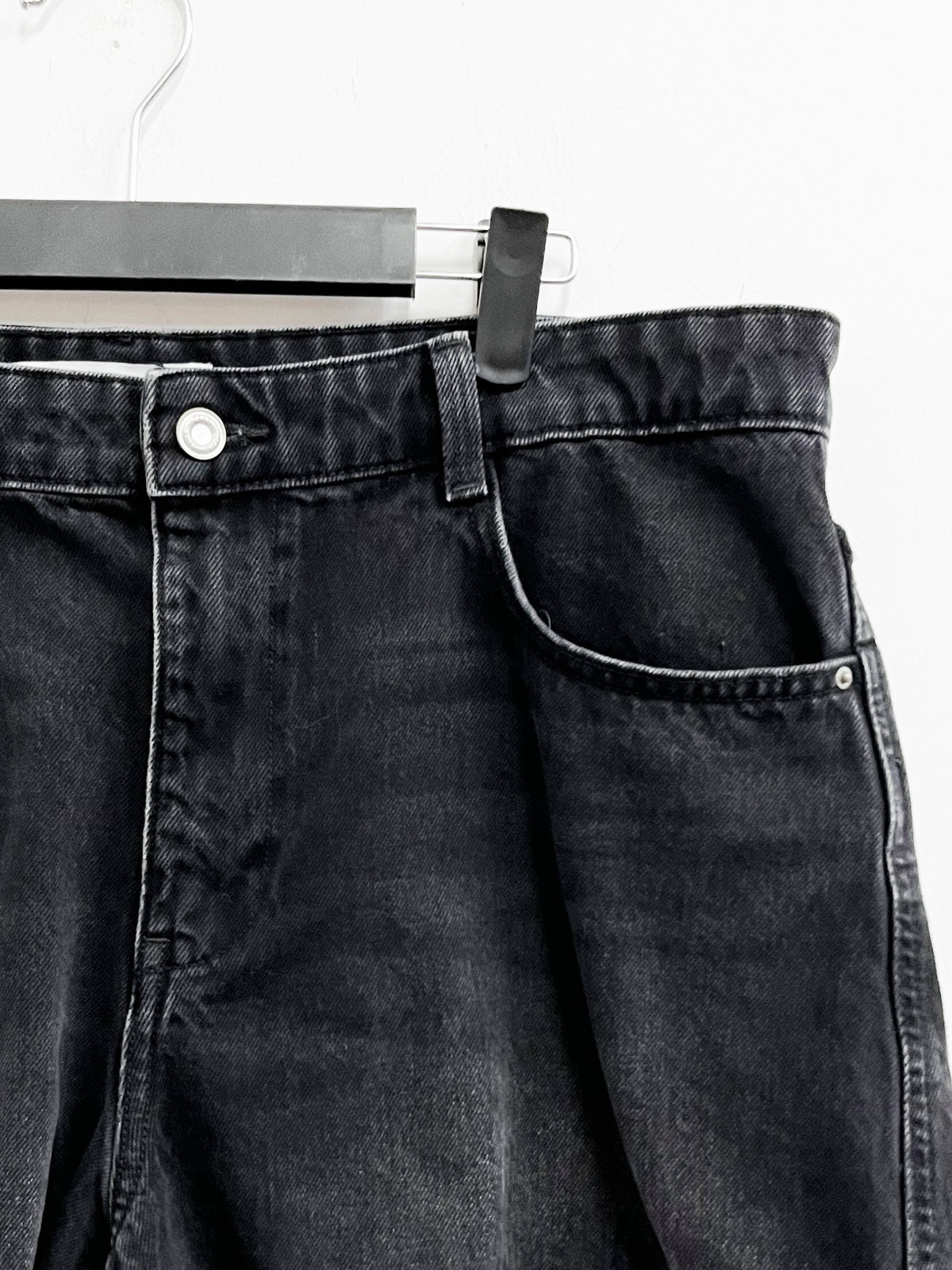 Short negro denim - Zara - Talla 44