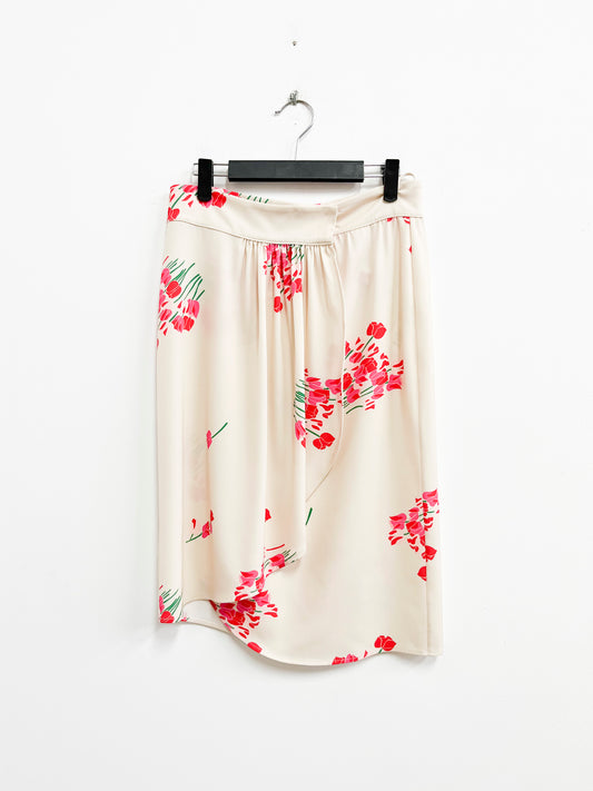 Falda crema envolvente con flores - Child of the Universe - Talla M