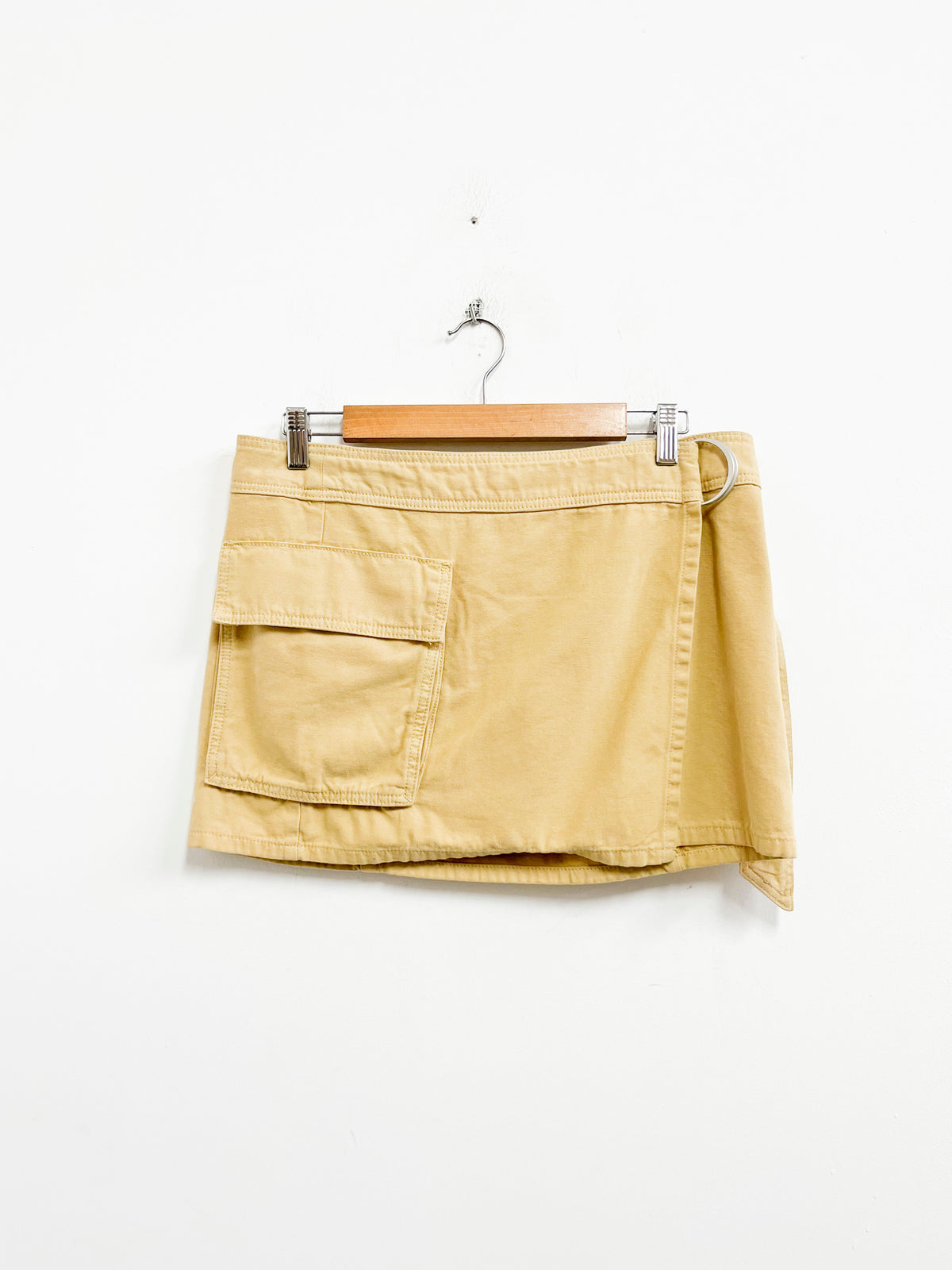 Falda amarilla envolvente con correa - Mango - Talla M