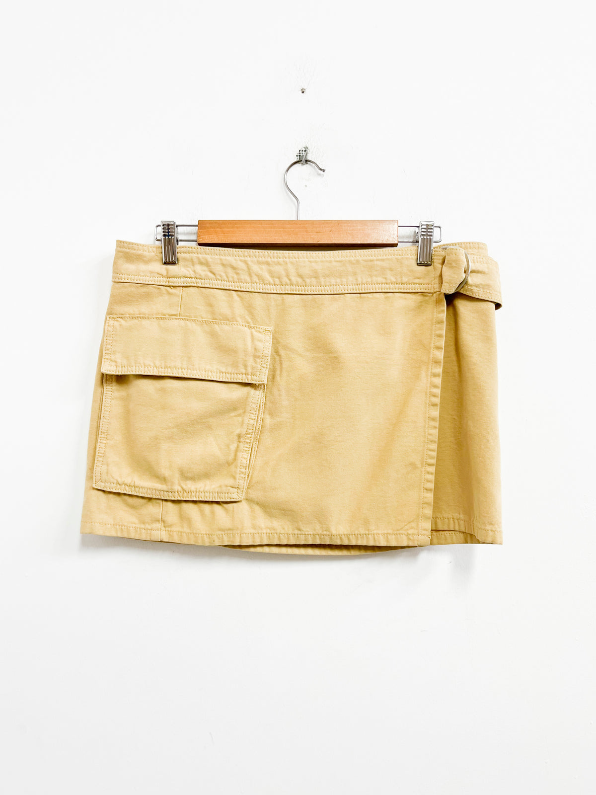 Falda amarilla envolvente con correa - Mango - Talla M