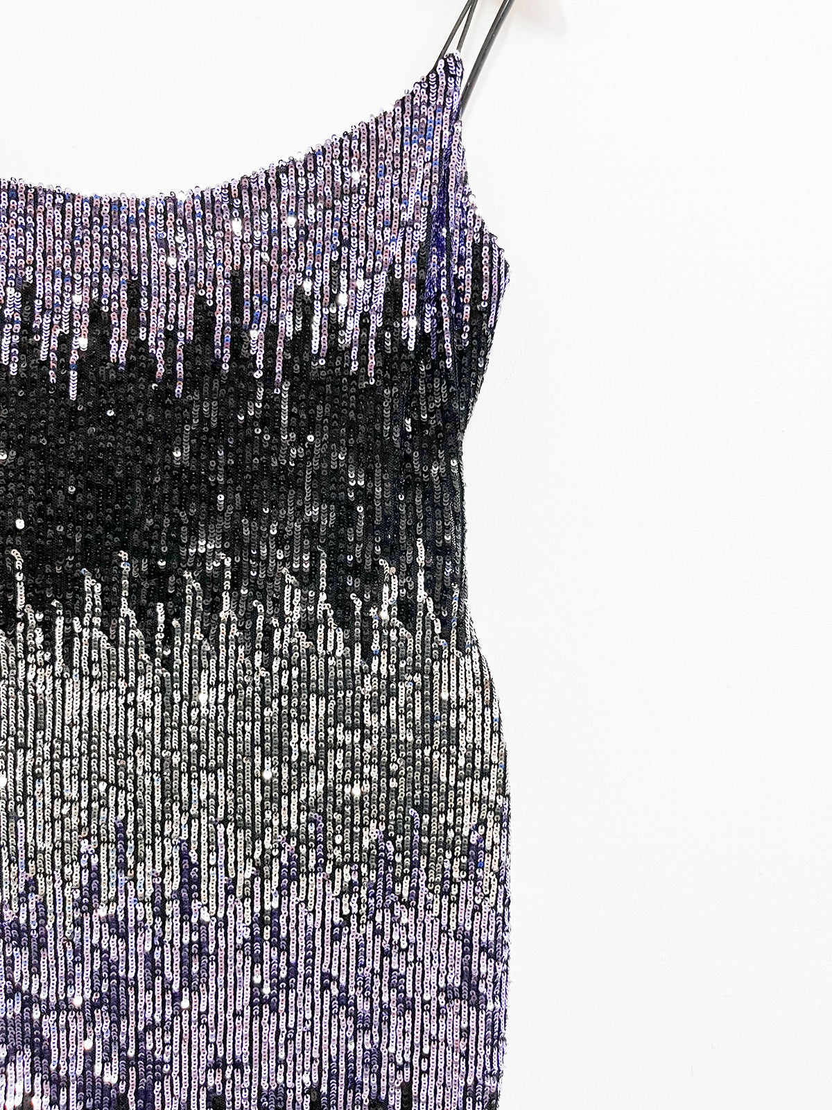 Vestido de lentejuelas morado en degradé - B. Darling - Talla S
