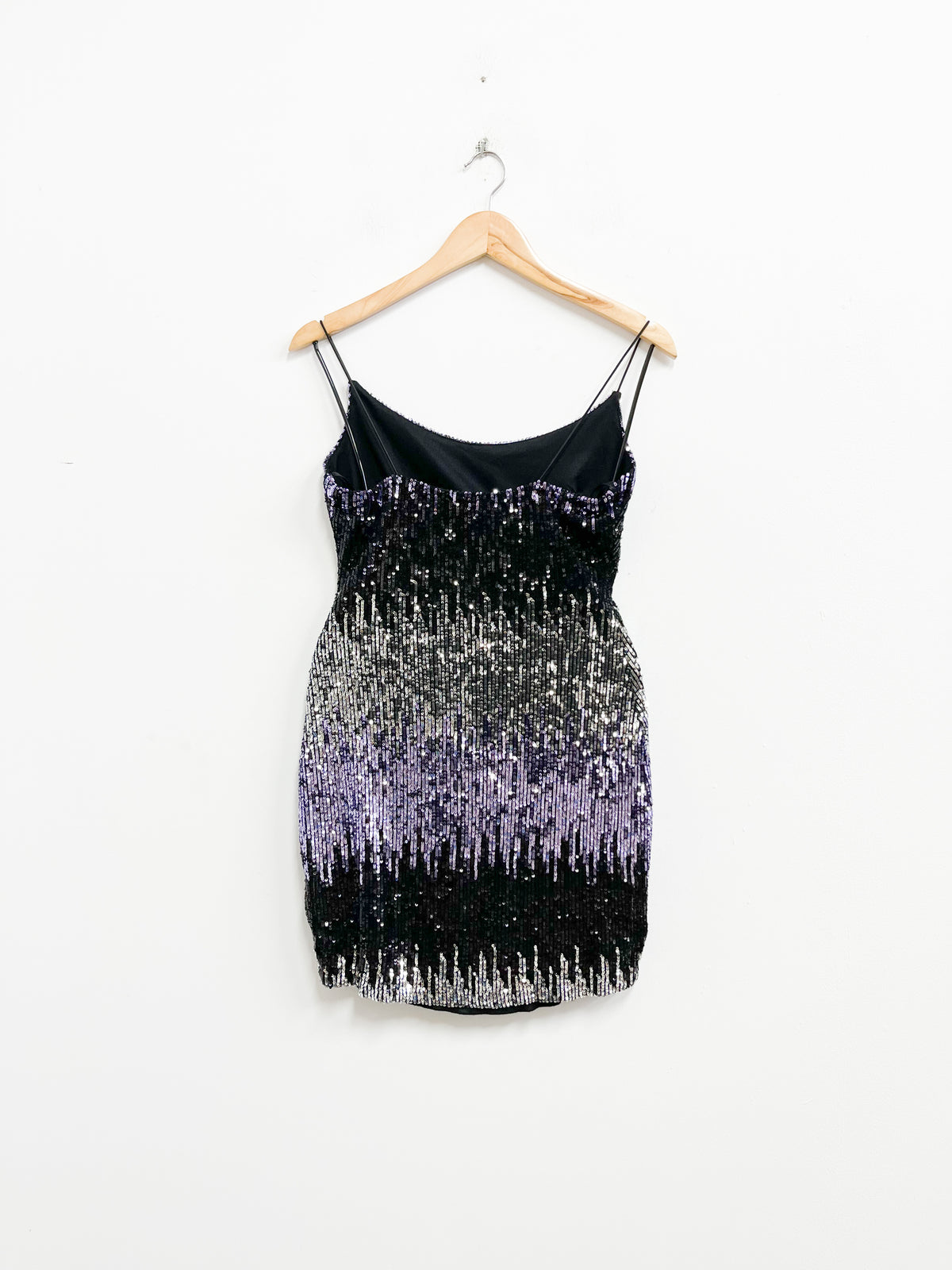 Vestido de lentejuelas morado en degradé - B. Darling - Talla S