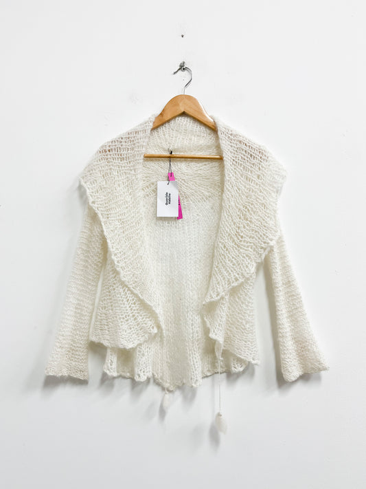 Chompa alpaca tejida blanca - Talla S