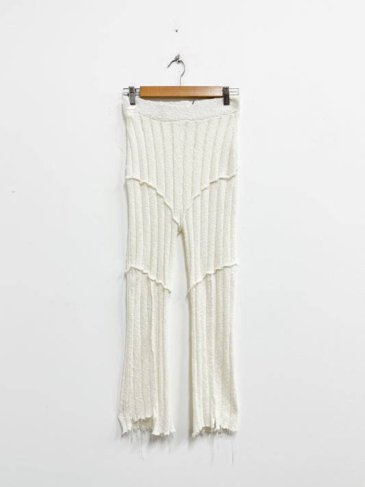Pantalón de hilo color crema - Sattele - Talla XS