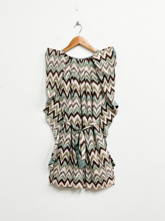 Blusa estampada verde agua - Talla M