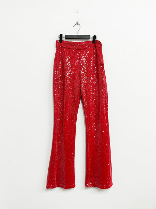 Pantalon rojo de lentejuelas - Sfera - Talla XS