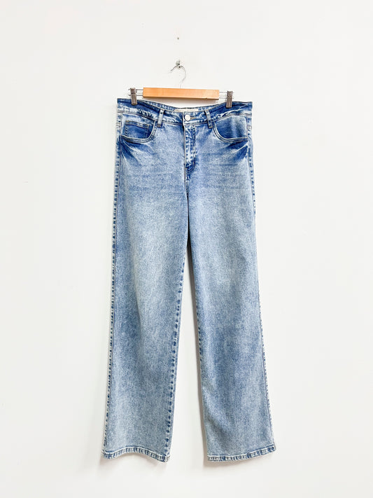 Jean efecto deslavado - Bassikka - Talla 32