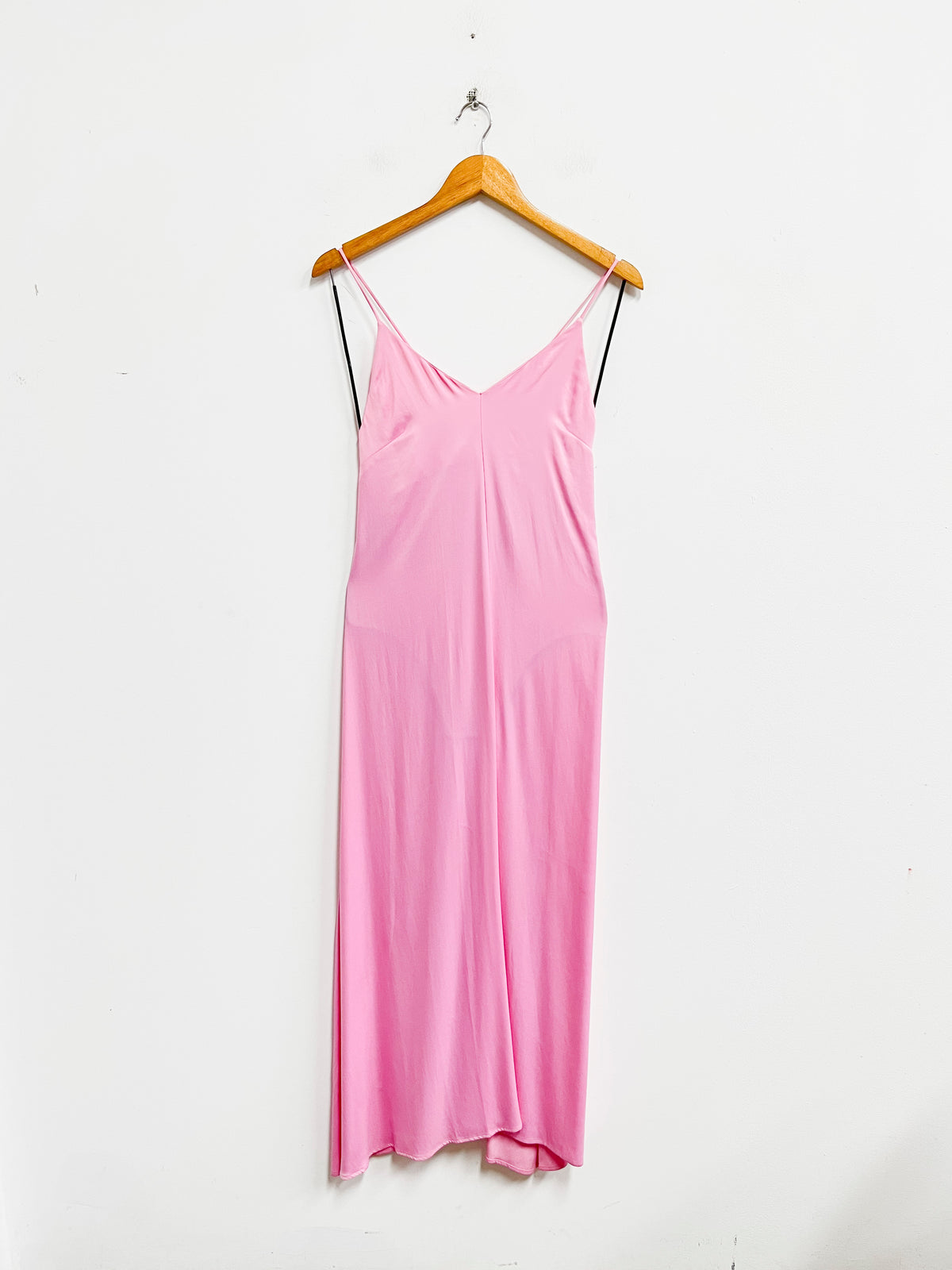 Vestido rosado de tiras - Mango - Talla XS